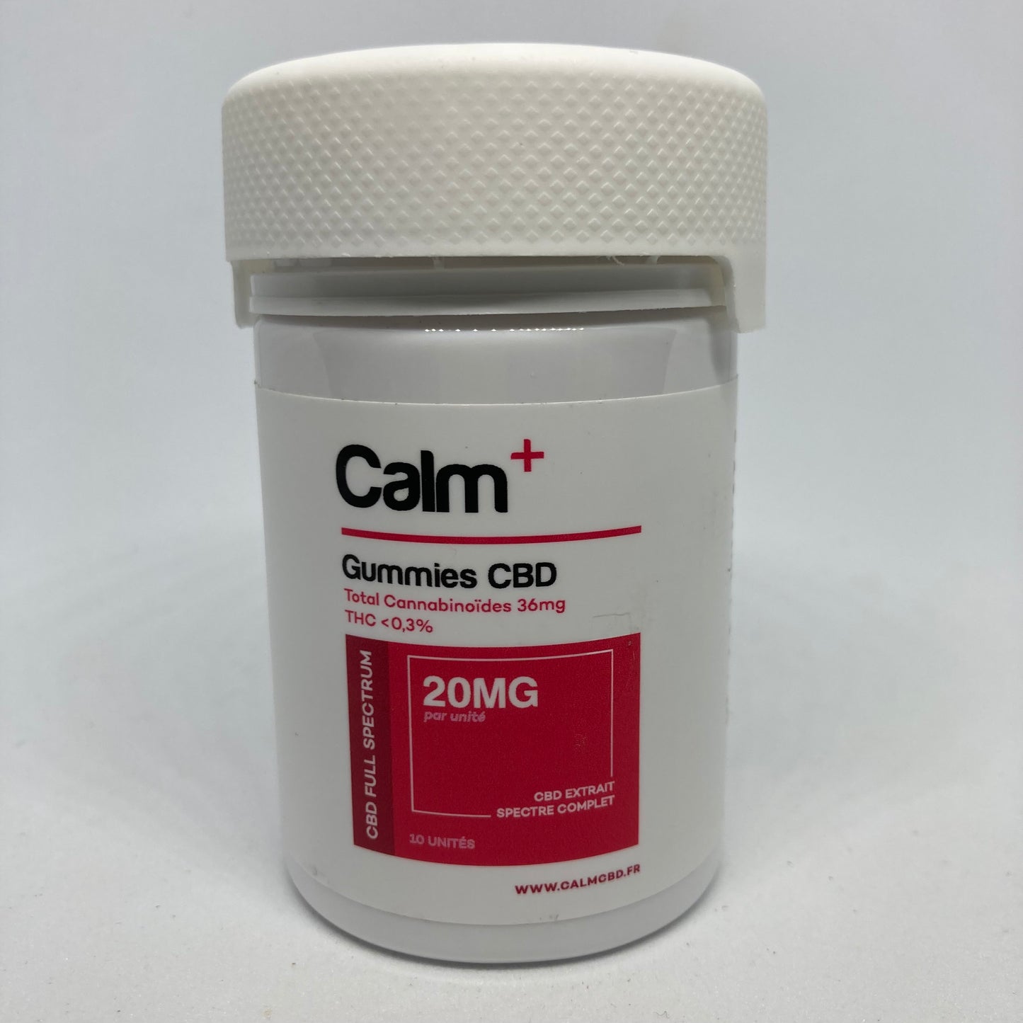 Gummies CALM+ Fraise | 20MG CBD / 16MG THC | USA 🇺🇸
