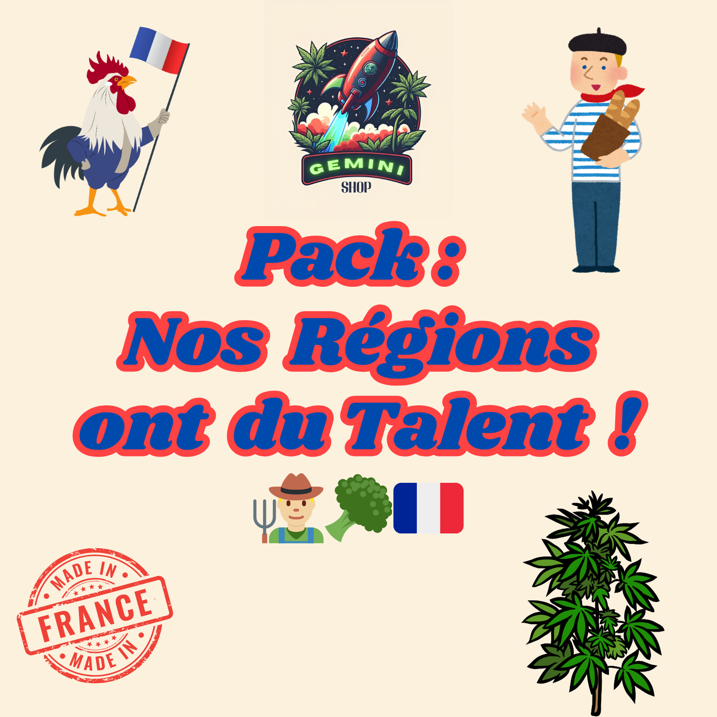 Pack « Nos Régions ont du Talent ! » 👨🏼🌾🥦🇫🇷