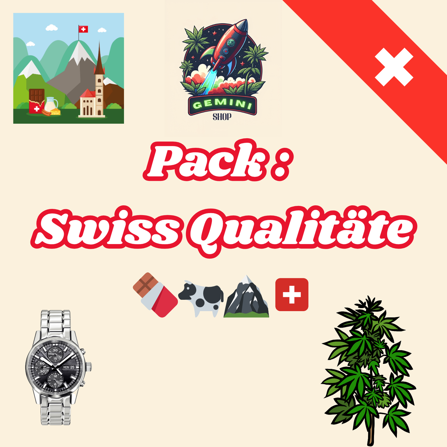 Pack « Swiss Qualitäte » 🍫🐄🏔️🇨🇭